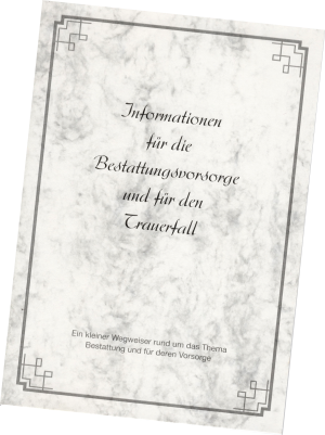 Broschüre mit unseren Bestattungsleistungen